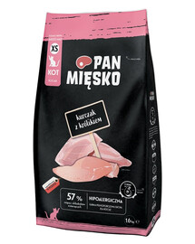 Kurczak z królikiem dla kociąt chrupki XS 1,6 kg