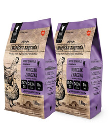 WIEJSKA ZAGRODA Kurczak z kaczką 2x1,6 kg