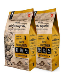 WIEJSKA ZAGRODA Indyk z kurczakiem dla kociąt 2x5 kg