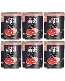 PAN MIĘSKO Indyk z wołowiną mokra karma dla szczeniąt 6x800 g