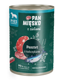 z ziołami Pasztet z tuńczykiem dla psów 400 g