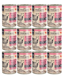 WIEJSKA ZAGRODA Jagnięcina z krylem 12x400g puszka dla kota