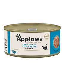 APPLAWS Cat Adult Tuna with Cheese in Broth märgtoit kassidele 156 g