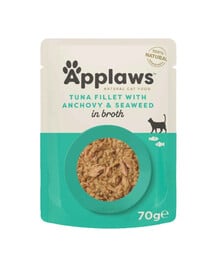 APPLAWS Cat Adult Pouch Tuna Fillet with Whole Anchovy in Broth tuńczyk i anchois w bulionie 70 g