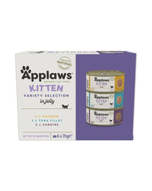 APPLAWS Cat Multipack Kitten Selection märgtoit kassipoegadele 6 × 70 g