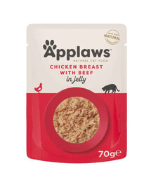 APPLAWS kana ja veiselihaga tarretises 70 g märgtoit kassidele