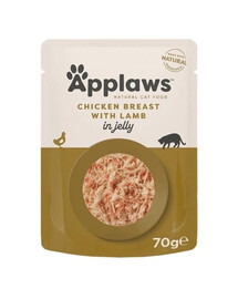 APPLAWS Cat Adult Pouch Chicken Breast with Lamb in Jelly kanafilee lambalihaga tarretises 70 g