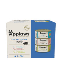 APPLAWS Cat Tin Fish Selection in Jelly Multipack märgtoit kassidele 12 × 70 g