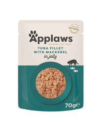 APPLAWS Cat Adult Pouch Tuna with Mackerel in Jelly tuunikalafilee makrelliga tarretises 70 g