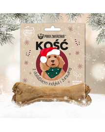 Kość świąteczna z dodatkiem indyka i żurawiny 12 cm (rozmiar M) 55g