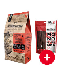 WIEJSKA ZAGRODA Wołowina z indykiem chrupki L 9 kg + przysmak GRATIS