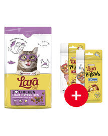 VERSELE-LAGA Lara Adult Light Sterilized 7 kg karma dla kotów sterylizowanych + 2 przysmaki GRATIS