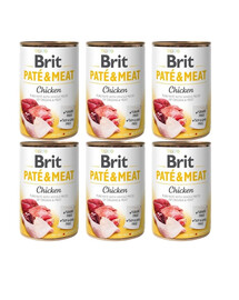 BRIT Pate&Meat chicken 6x400 g kanaga pasteet koerale