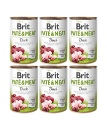 BRIT Pate&Meat duck 6x400 g pardiga pasteet koerale