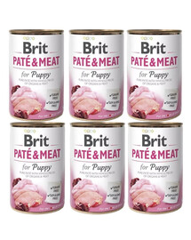 BRIT Pate&Meat puppy 6x400 g pasteet kutsikatele