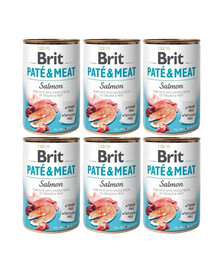 BRIT Pate&Meat salmon 6x400 g lõhega pasteet koerale