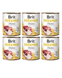 BRIT Pate&Meat chicken 6x800 g kanaga pasteet koerale