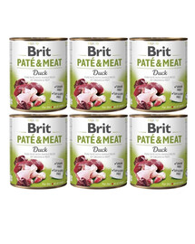 BRIT Pate&Meat Duck 6x800 g pardiga pasteet