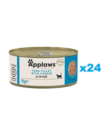 APPLAWS Cat Adult Tuna with Cheese in Broth tuunikala juustuga puljongis 24x70 g