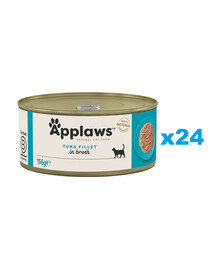 APPLAWS Cat Adult Tuna Fillet in Broth tuunikalafileed puljongis 24x156 g