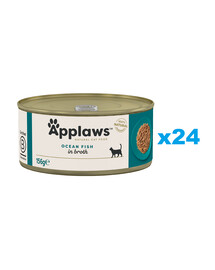 APPLAWS Cat Adult Ocean Fish in Broth ookeaniline kala puljongis 24x156 g