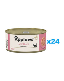 APPLAWS Cat Adult Tuna with Prawn in Broth tuunikala ja krevetid puljongis 24x156 g