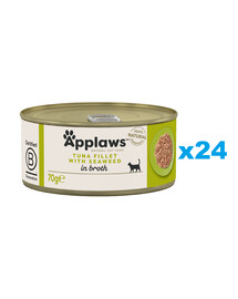 APPLAWS Cat Adult Tuna with Seaweed in Broth märgtoit kassidele 24 × 70 g Tuunikala vetikatega puljongis
