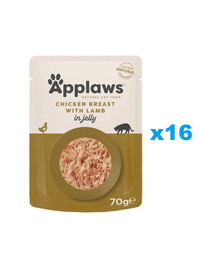 APPLAWS Cat Adult Pouch Chicken Breast with Lamb in Jelly kanafilee lambalihaga tarretises 16x70 g