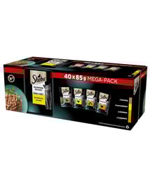 Delicacy Drobiowe Smaki saszetki 40x85 g mokra karma pełnoporcjowa dla dorosłych kotów w galaretce kawałki z kaczką, kurczakiem, drobiem i indykiem