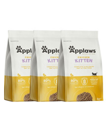 APPLAWS Cat Kitten Chicken kuivtoit kassipoegadele kanaga 6 kg (3x2 kg)