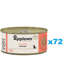 APPLAWS Cat Adult Mousse Salmon märgtoit kassidele 72 × 70 g Lõhe-mousse