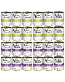 DOLINA NOTECI Mix smaków Premium Bogata w gęś z ziemniakami i w królika z żurawiną 24x800g