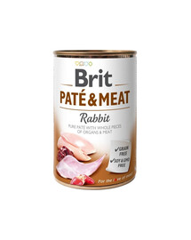 BRIT Pate&Meat rabbit 400 g küülikulihaga pasteet koerale