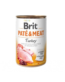 BRIT Pate&Meat turkey 400 g kalkunilihaga pasteet koerale