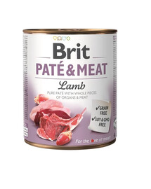 BRIT Pate&Meat lamb 800 g lambalihaga pasteet koertele