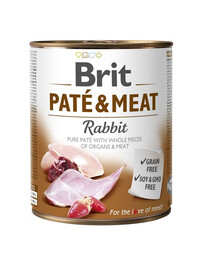 BRIT Pate&Meat rabbit 800 g küülikulihaga pasteet koerale