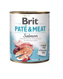 BRIT Pate&Meat salmon 800 g lõhega pasteet koerale