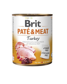BRIT Pate&Meat turkey 800 g kalkunilihaga pasteet koerale