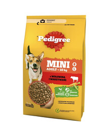 Adult Mini 2,6 kg dla psów małych ras z wołowiną i warzywami