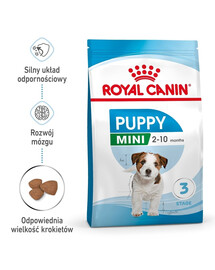 ROYAL CANIN Mini Puppy / Junior karma sucha dla szczeniąt, od 2 do 10 miesiąca życia, ras małych 12x800 g