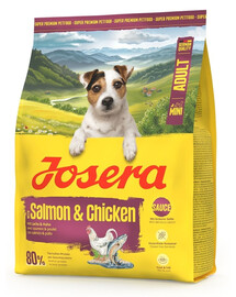 JOSERA Mini Adult Salmon and Chicken 24x900g bezglutenowa karma z sosem dla psów małych ras