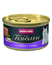 ANIMONDA Vom Feinsten Mousse z kurczakiem i jagnięciną 85g mus dla kotów