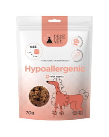 PAKA ZWIERZAKA PEPE Vet Przysmaki funkcjonalne Hypoallergenic Insect 70g przysmaki dla psów wrażliwych
