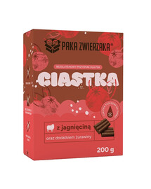 PAKA ZWIERZAKA Ciastka Jagnięcina z żurawiną 200g przysmaki dla psów