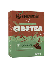 PAKA ZWIERZAKA Ciastka Jeleń z zieloną herbatą 200g przysmaki dla psów