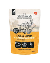 WIEJSKA ZAGRODA Duo Kozina z sarniną mokra karma dla psa 500g