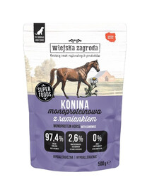 WIEJSKA ZAGRODA Monoproteinowa Konina mokra karma dla psa 500g