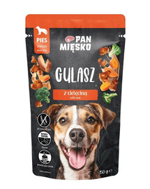 PAN MIĘSKO Gulasz Indyk z cielęciną mokra karma dla psów 150g