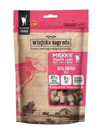 WIEJSKA ZAGRODA Miękkie smaczne kąski Wołowina przysmaki dla kota 100g