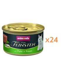 ANIMONDA Vom Feinsten Mousse z kurczakiem i tuńczykiem 24x85g mus dla kotów
